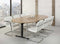 Ovale vergadertafel design T-poot Teez 240x120cm bladkleur Beuken framekleur Zwart (RAL9011)