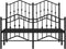 vidaXL - Bedframe - met - hoofd- - en - voeteneinde metaal - zwart - 120x200 - cm