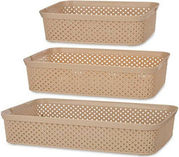 Multi-functionele Kist Beige Plastic (3 pcs)