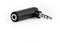 Nedis CAGP22980BK - 4-polige stereo-audioadapter - 90 graden hoek - Zwart