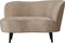 WOOOD Sara Loungefauteuil Rechts - Velvet - Khaki - 71x112x81