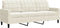 vidaXL - Driezitsbank - 180 - cm - fluweel - crèmekleurig
