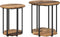 vidaXL - Salontafelset - van - 2 - - - Oud - Hout - en - Metaal