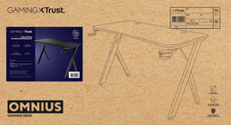 Trust Gaming GXT 710 Luminus Pro Gaming Bureau 120x60 met LED RGB, Gentegreerde 10 W Draadloze Oplader, 10 Kleurenmodi, Gamers Bureau met Bekerhouder en Headsethaak, voor Studie Werk Kan...