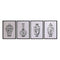 Schilderij DKD Home Decor Spar Kristal Vaas (50 x 70 x 2,5 cm) (4 Stuks)