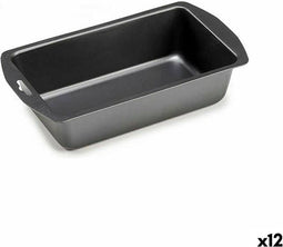 Oven Mould Donker grijs Koolstofstaal (13 x 6,3 x 30 cm) (12 Stuks)