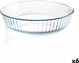 Oven Mould Ô Cuisine Cirkelvormig 26 x 26 x 5,9 cm Transparant (6 Stuks)