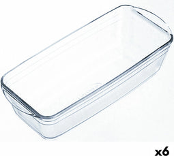 Oven Mould Ô Cuisine Rechthoekig 29 x 12 x 8 cm Transparant (6 Stuks)