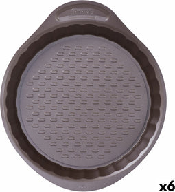 Oven Mould Pyrex Asimetria Cirkelvormig Zwart 25 cm (6 Stuks)