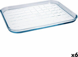 Oven Mould Pyrex Classic Vidrio Plat Transparant Glas 33 x 27 x 2 cm (6 Stuks)
