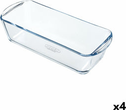 Oven Mould Pyrex Classic Vidrio Rechthoekig Transparant Glas 28 x 11 x 8 cm (4 Stuks)