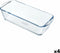 Oven Mould Pyrex Classic Vidrio Rechthoekig Transparant Glas 28 x 11 x 8 cm (4 Stuks)