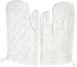Ovenhandschoen, afm 18x28 cm, wit, 2stuks