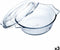 Ovenschaal Ô Cuisine Ocuisine Vidrio Met deksel 27 x 24 x 11 cm Transparant Glas (3 Stuks)