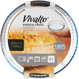 Ovenschaal Optica 25,5 x 4,5 x 25,5 cm Transparant Borosilicaatglas