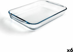 Ovenschaal Pyrex Classic Rechthoekig Transparant Glas 40 x 27 x 6 cm (6 Stuks)