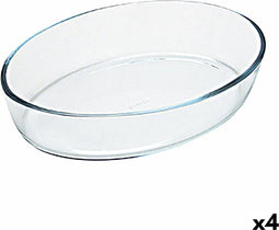 Ovenschaal Pyrex Classic Vidrio Ovaalvormig Transparant Glas 40 x 28 x 7 cm (4 Stuks)