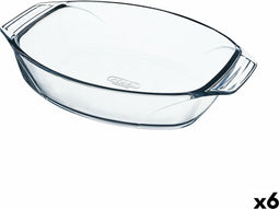 Ovenschaal Pyrex Irresistible Ovaalvormig Transparant Glas 35,1 x 24,1 x 6,9 cm (6 Stuks)