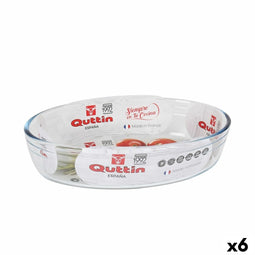 Ovenschaal Quttin Glas Ovalen 1,8 L 26,2 x 17,8 x 6,1 cm (6 Stuks)