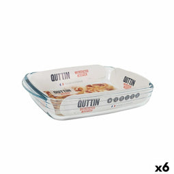 Ovenschaal Quttin Glas Rechthoekig 1,9 L 28 x 19,9 x 5 cm (6 Stuks)