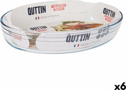 Ovenschaal Quttin Transparant Glas Ovalen 3,4 L 35,1 x 24,1 x 6,5 cm (6 Stuks)