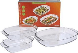 Ovenschaal Set - Glas 3 Stuks