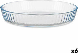 Ovenschaal Transparant Borosilicaatglas 25,5 x 4,5 x 25,5 cm (6 Stuks)