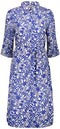 Overhemdjurk met blauwe bloemen