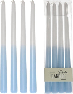 Overige Merken Dip Dye Kaars Wax Blauw 30,5X2,2 Cm 4 Stuks