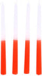 Overige Merken Dip Dye Kaars Wax Oranje 30,5X2,2 Cm 4 Stuks