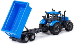 Overige Merken Farmer Frictietractor + Trailer Blauw/Zwart