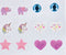 Overige Merken Unicorn Oorbellen Stickers