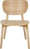 OVERLY - Eetkamerstoel set van 2 - Lichthout - Rubberhout