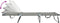 vidaXL - Inklapbare - Zonne-Lounger - Draagbaar - Grijs - 600D - Oxford - Stof