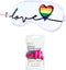 SMUG Slaapmasker met Roze Oordopjes - 100% Verduisterend - Verstelbaar Oogmasker in Satijn - Pride Love Print