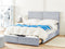 VERNOYES - Bed met opbergruimte - Lichtgrijs - 180 x 200 cm - Fluweel