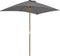 vidaXL - Parasol - met - houten - paal - 150x200 - cm - antraciet