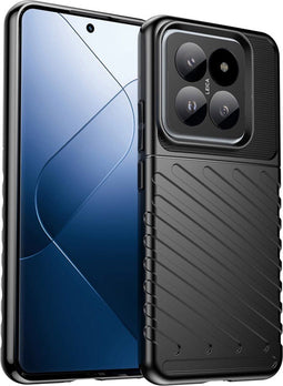 iMoshion Hoesje Geschikt voor Xiaomi 14 Pro Hoesje Siliconen - iMoshion Thunder Backcover - Zwart