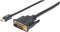 Manhattan 152150 - DisplayPort naar DVI-D Adapterkabel - 180 cm - Zwart