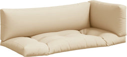 vidaXL - Palletkussens - 3 - st - stof - beige