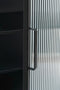Mica Decorations Clifton Opbergkast met Deuren - L38 x B35 x H90 cm - Metaal - Zwart