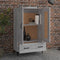 vidaXL - Hoge - kast - 70x31x115 - cm - bewerkt - hout - grijs - sonoma - eikenkleurig