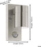 EGLO Riga 5 - Wandlamp Buiten - Bewegingssensor - RVS - H 16,5 cm