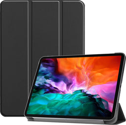 imoshion Tablet Hoes - Geschikt voor iPad Pro 12.9 (2022) / Pro 12.9 (2021) / Pro 12.9 (2020) / Pro 12.9 (2018) - Trifold Bookcase - Zwart