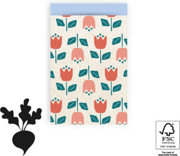 House of Products - Cadeauzakjes - Cadeauzakjes Tulpen - Blauw - 12x19 CM - 200 stuks