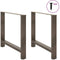 vidaXL - Salontafelpoten - 2 - st - 90x(72-73) - cm - staal - naturel