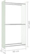 vidaXL - Haardhoutrek - 80x35x120 - cm - glas - zwart