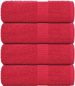 vidaXL - Zeepdoekjes - 4 - st - 30x30 - cm - 360 - g/m² - 100% - katoen - rood
