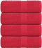 vidaXL - Zeepdoekjes - 4 - st - 30x30 - cm - 360 - g/m² - 100% - katoen - rood