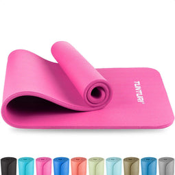 Tunturi NBR Yogamat - Fitnessmat Extra dik 15 mm - 180x60 cm - Roze